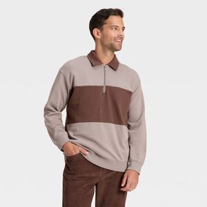 Goodfellow & Co - Men's Vintage 1/4 Zip Sweatshirt - Goodfellow & Co Tan